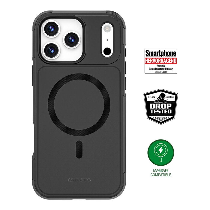4smarts Defend Case Bumper para Apple iPhone 17 Pro Max (6.9") - Resistente a Golpes, Negro 4smarts Defend Case Bumper para Apple iPhone 17 Pro Max (6.9") - Resistente a Golpes, Negro