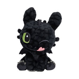 Schmidt Spiele 42839 Dragons: Ohnezahn, Juguete de Dragón de Felpa Negro, 18 cm