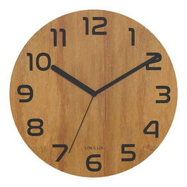 Reloj Pared Unilux Palma Bamboo Analogico 30 Cm Ø