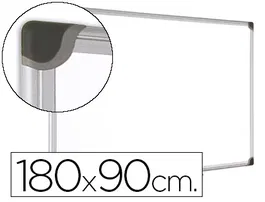 Bi-office Pizarra Blanca Magnética Maya W Cerámica Vitrificada Marco Aluminio 180 x 90 cm con Bandeja