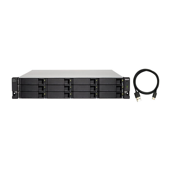 QNAP TL-R1200C-RP - Unidad de Expansión JBOD de 12 Bahías 2U Rackmount, USB-C 3.1 Gen2, 10 Gbps