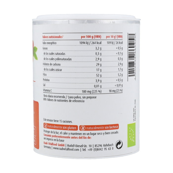 Raab Escaramujo en Polvo Bio 150g Raab Escaramujo en Polvo Bio 150g