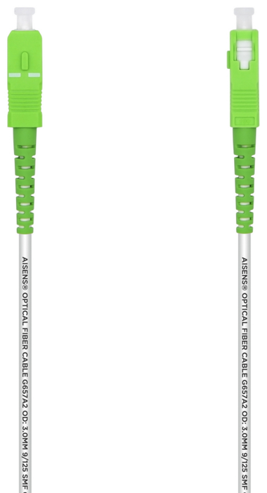Aisens Latiguillo de Fibra Óptica G657A2 3.0 30m SC/APC-SC/APC Blanco
