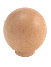Pomo de madera color haya crudo 35 mm T586