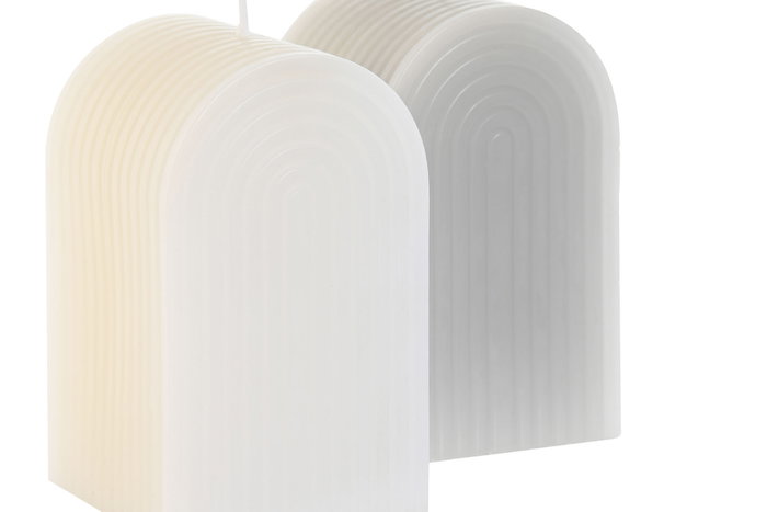 DKD Home Decor Vela Gris Blanco 5 x 9 x 5 cm (12 Unidades) Cera Parafina Duración 50h DKD Home Decor Vela Gris Blanco 5 x 9 x 5 cm (12 Unidades) Cera Parafina Duración 50h