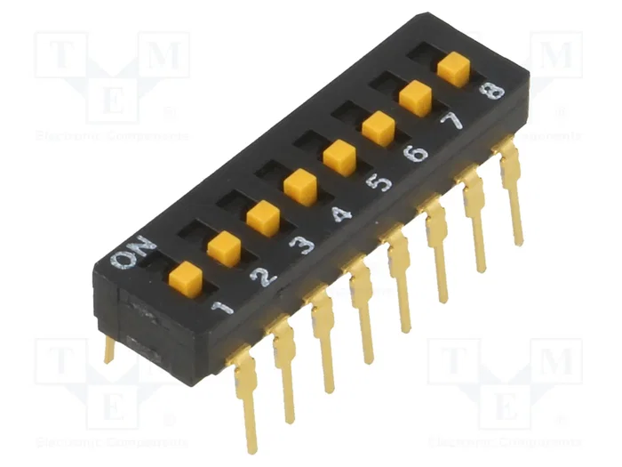Aratas (Formerly Omron Components) Interruptor DIP-SWITCH A6D-8103 de 8 posiciones Aratas (Formerly Omron Components) Interruptor DIP-SWITCH A6D-8103 de 8 posiciones