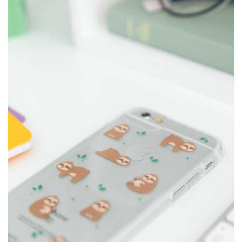 Mr. Wonderful WOA09609EM Carcasa para iPhone 6, 7 y 8 - Colección Slow, Funda de Protección Transparente con Pegatinas