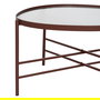 Mesa Centro Teja Metal-Cristal 78 X 68 X 37 cm