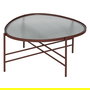 Mesa Centro Teja Metal-Cristal 78 X 68 X 37 cm