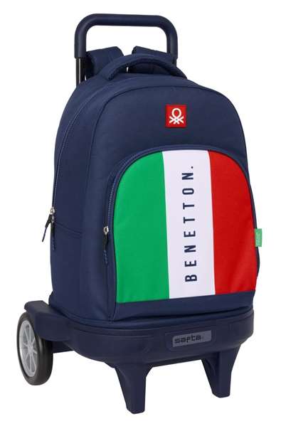 Safta Mochila Grande con Ruedas Compact Evolution Extraíble Benetton Flag Safta Mochila Grande con Ruedas Compact Evolution Extraíble Benetton Flag