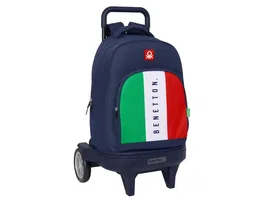 Mochila Escolar Benetton Flag Azul marino 33 x 45 x 22 cm