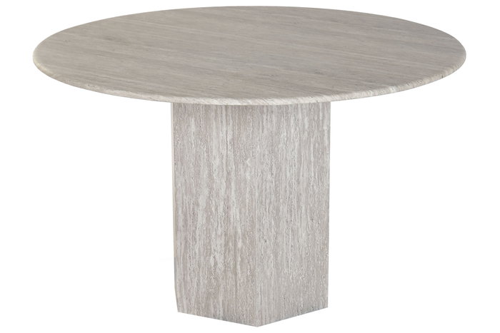 DKD Home Decor Mesa Redonda Comedor Moderno Gris 120 x 75 x 120 cm DKD Home Decor Mesa Redonda Comedor Moderno Gris 120 x 75 x 120 cm