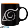 Abysse Taza de cerámica Naruto, diseño original, altura 10 cm, color negro, 400 g