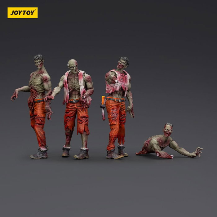 Zombie Pack de 4 Figuras Dark Source Mechanic Team 8 cm