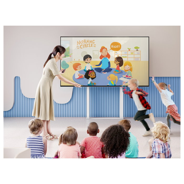 EQUIP Retail 1TFT Brazo de TV motorizado de 1 articulación, soporte universal para pantallas de 55"-100" y hasta 120 kg, color negro