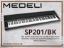 Piano de Escenario Medeli 88 Teclas Sp201/Bk