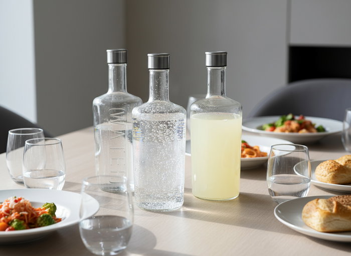 Inde Botella Vidrio Transparente 1 L 10 x 10 x 27.2 cm La Mediterranea (12 Unidades) Inde Botella Vidrio Transparente 1 L 10 x 10 x 27.2 cm La Mediterranea (12 Unidades)