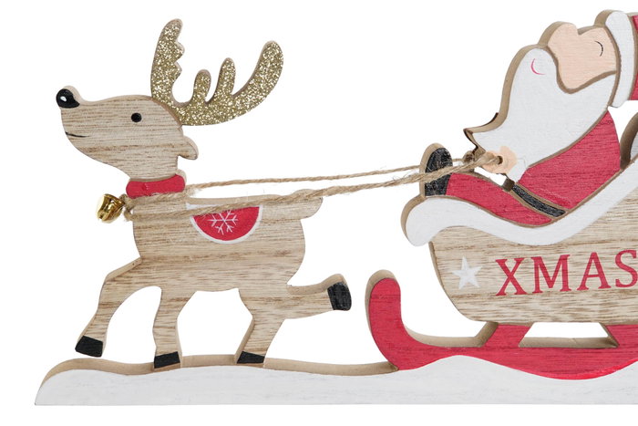 DKD Home Decor Figura de Madera de Trineo Surtido de 2 Modelos DKD Home Decor Figura de Madera de Trineo Surtido de 2 Modelos