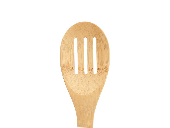 Kinvara Pala Cuchara Rayas Bambú y Silicona Negra 7x36.5x1.7 cm (Set de 24)