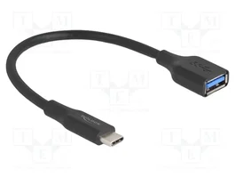 DeLOCK Adaptador USB Type-C™ a USB Tipo-A 10 Gbps 60 W Negro