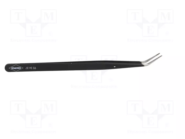 KNIPEX Pinza acodada de precisión 155 mm negro