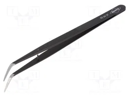 KNIPEX Pinza acodada de precisión 155 mm negro