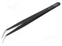 KNIPEX Pinza acodada de precisión 155 mm negro