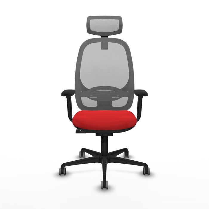 PIQUERAS Y CRESPO Silla de oficina Cilanco con mecanismo Sincro, Rojo y Gris