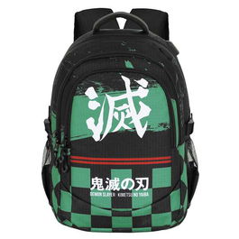 Karactermania Mochila Demon Slayer Run. Plus FAN Su, Gran Capacidad, 3 Compartimentos, Puerto USB, Repelente Líquidos, 44x34x21 cm