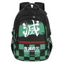 Karactermania Mochila Demon Slayer Run. Plus FAN Su, Gran Capacidad, 3 Compartimentos, Puerto USB, Repelente Líquidos, 44x34x21 cm