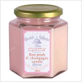 CERABELLA Vela Tarro G2 Rose Petals-Champagne 8X10Cm Cera De Soja Perfumada 50h Duración