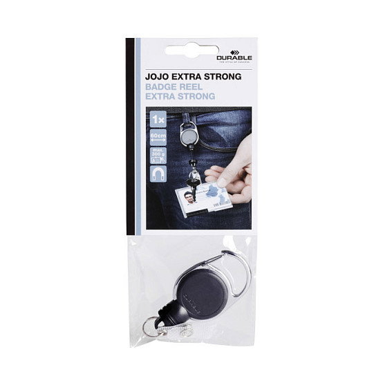 Durable 832901 Cordón Extensible EXTRA STRONG Negro