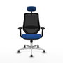 PIQUERAS Y CRESPO Silla de oficina Mardos con mecanismo Sincro, Azul y Negro