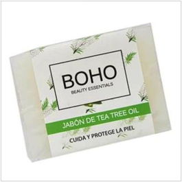 BOHO Jabon Pastilla Tea Tree 100Gr con Aceite de Arbol de Te para Piel Suave e Hidratada