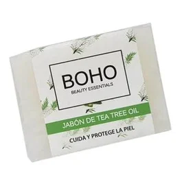 BOHO Jabon Pastilla Tea Tree 100Gr con Aceite de Arbol de Te para Piel Suave e Hidratada