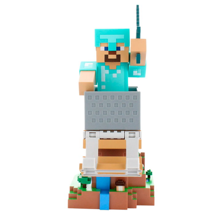 EXQUISITE GAMING Cable Guy Soporte Sujeción Diamond Steve Minecraft 20cm