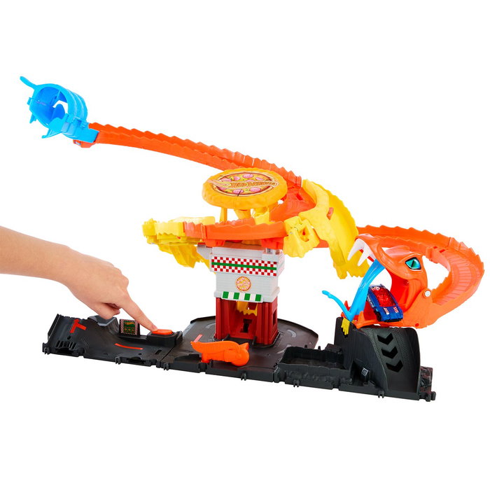 Mattel Pista Hot Wheels City Ataque de la Serpiente Incluye Vehiculo a Escala 1:24