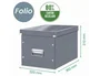 Leitz Caja Click&Store Cúbica Grande Azul 30L