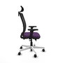 PIQUERAS Y CRESPO Silla de oficina Haches con mecanismo Sincro/Traslack Morado y Negro