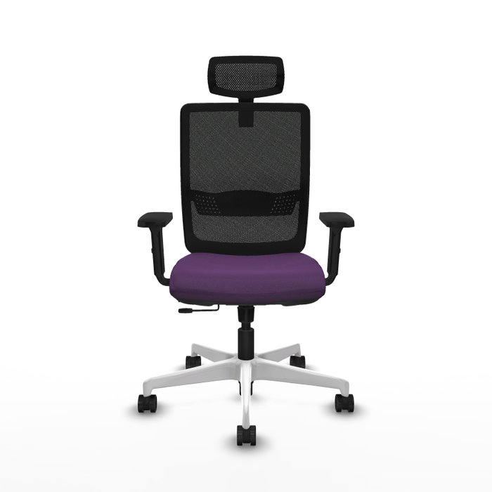 PIQUERAS Y CRESPO Silla de oficina Haches con mecanismo Sincro/Traslack Morado y Negro