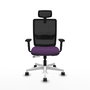 PIQUERAS Y CRESPO Silla de oficina Haches con mecanismo Sincro/Traslack Morado y Negro