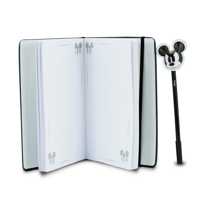 Caja Regalo con Diario y Bolígrafo Fashion Angry Disney Mickey Mouse Negro