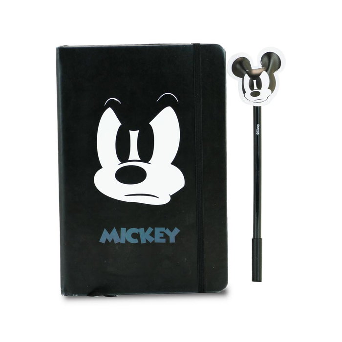 Caja Regalo con Diario y Bolígrafo Fashion Angry Disney Mickey Mouse Negro