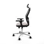 PIQUERAS Y CRESPO Silla de oficina Jorquera con mecanismo Sincro/Traslack, Blanco y Gris