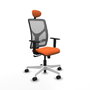 PIQUERAS Y CRESPO Silla de oficina Motilla con mecanismo Sincro Naranja y Gris