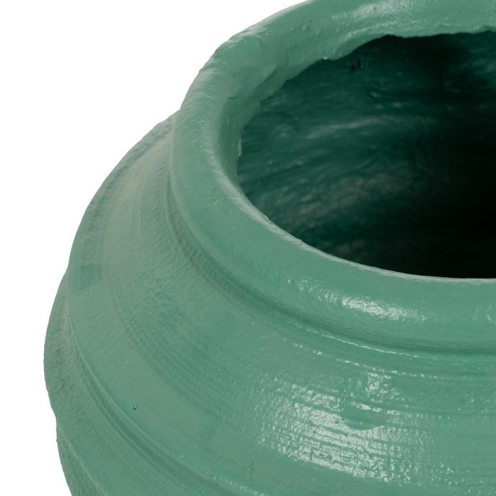 Macetero Turquesa Resina Decoración 40 X 40 X 30 cm