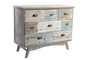DKD Home Decor Cajonera Cottage Aged Gris Multicolor 100 x 40 x 80 cm
