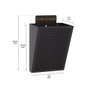 Arregui Cesta de Publicidad E2301 - Acero Negro para Exterior - 22x19x35.5 cm, Capacidad 7.5 Litros, Rejilla Frontal, Recogida de Publicidad