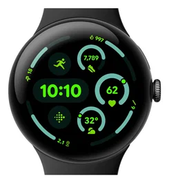 Google Pixel Watch 3 - Reloj Inteligente 45 mm Obsidian Negro, AMOLED Pantalla Táctil, 32 GB, WiFi, GPS, IP68, Resistente al Agua 5 ATM, Wear OS, Unisex