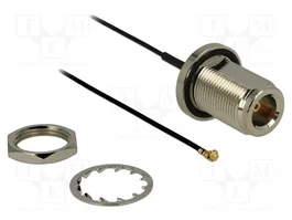 DeLOCK Cable coaxial de 0,13 m con conectores N Buchse y MHF/U.FL